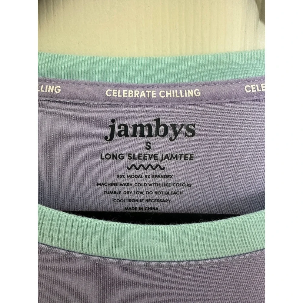 Jambys Women Purple Mint Modal Pajama Set Long Sleeve Jamtee Long Jambys S